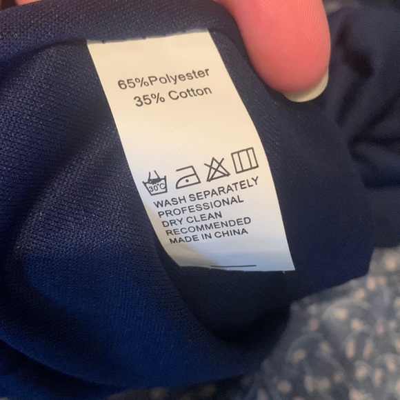 Never Worn/Perfect Condition Sm Wardrobe dress - Navy with pink/white design - Picture 7 of 7